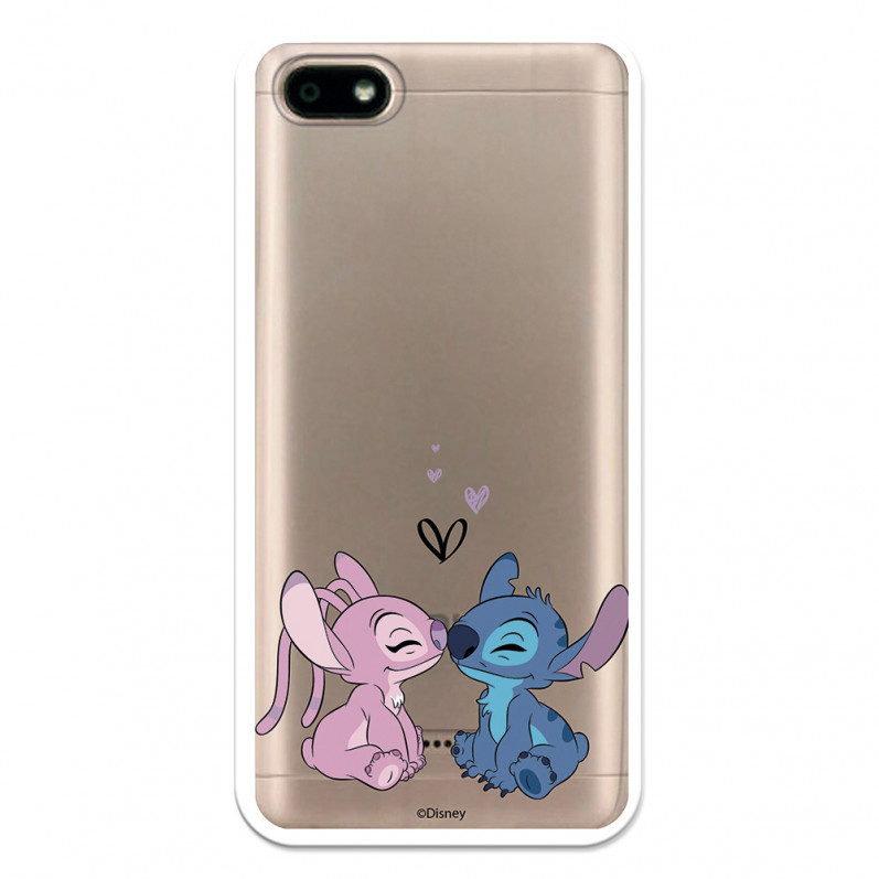 Funda para Xiaomi Redmi 6A Oficial de Disney Angel & Stitch Beso - Lilo & Stitch