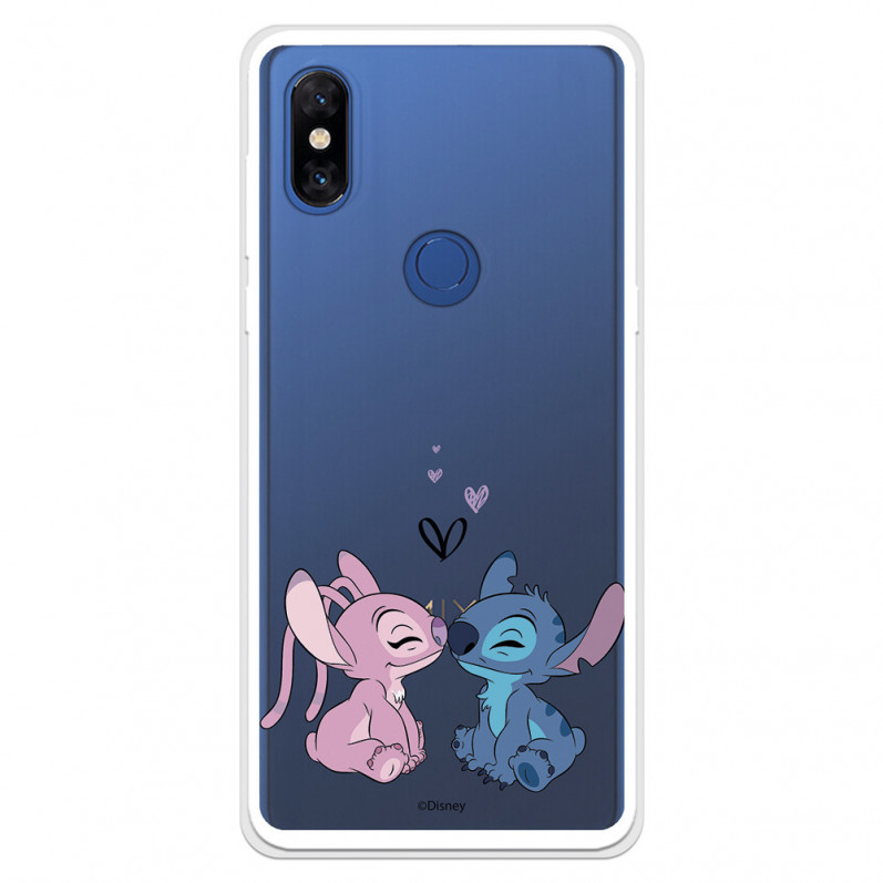 Funda para Xiaomi Mi Mix 3 Oficial de Disney Angel & Stitch Beso - Lilo & Stitch