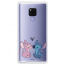 Funda para Huawei Mate 20 X Oficial de Disney Angel & Stitch Beso - Lilo & Stitch