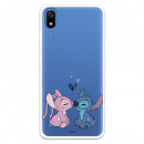 Funda para Xiaomi Redmi 7A Oficial de Disney Angel & Stitch Beso - Lilo & Stitch