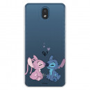 Funda para LG K30 Oficial de Disney Angel & Stitch Beso - Lilo & Stitch