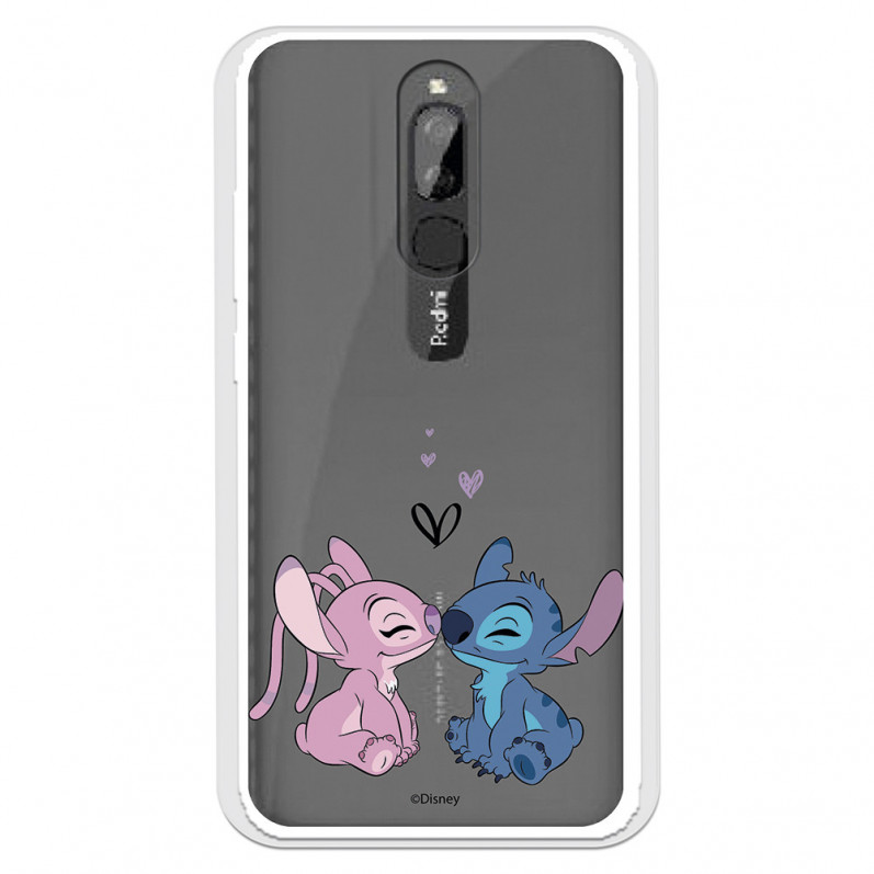 Funda para Xiaomi Redmi 8 Oficial de Disney Angel & Stitch Beso - Lilo & Stitch