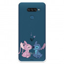 Funda para LG K50S Oficial de Disney Angel & Stitch Beso - Lilo & Stitch