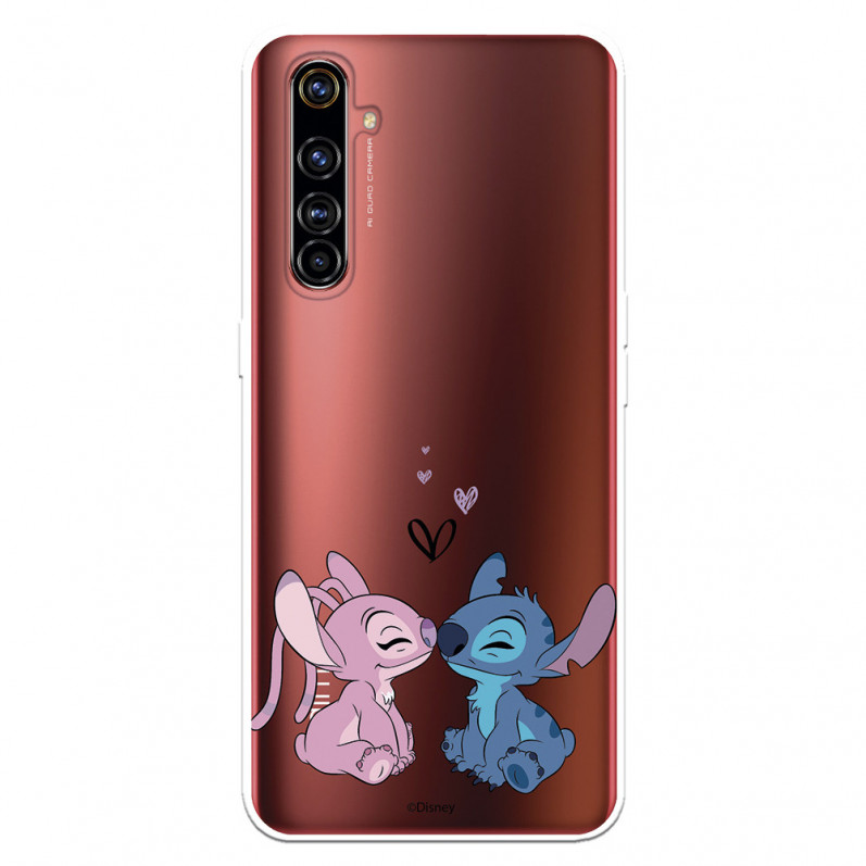 Funda para Realme X50 Pro Oficial de Disney Angel & Stitch Beso - Lilo & Stitch