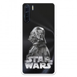 Funda para Oppo A91 Oficial de Star Wars Darth Vader Fondo negro - Star Wars