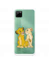 Funda para Realme C11 Oficial de Disney Simba y Nala Silueta - El Rey León