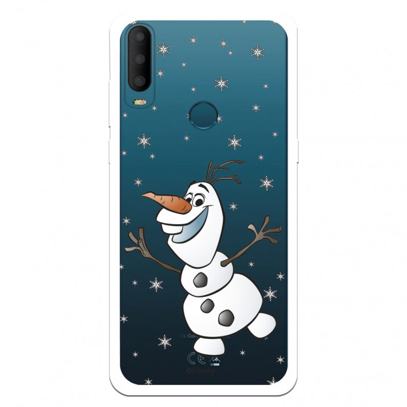 Funda para Alcatel 1S 2020 Oficial de Disney Olaf Transparente - Frozen