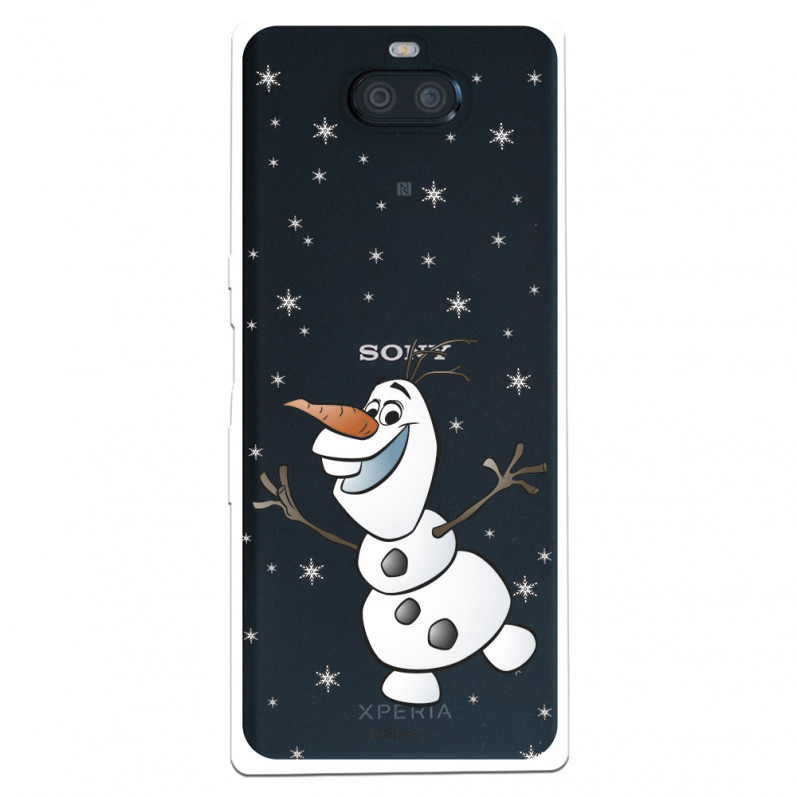 Coque pour Sony Xperia 10 Plus Officielle de Disney Olaf Transparente - Frozen