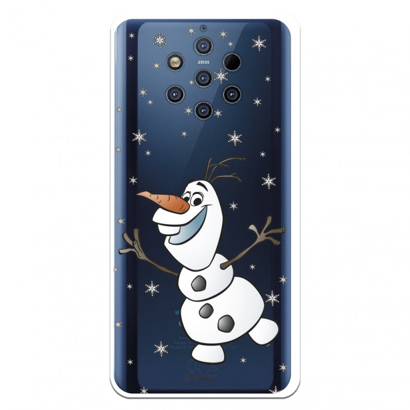 Funda para Nokia 9 Oficial de Disney Olaf Transparente - Frozen