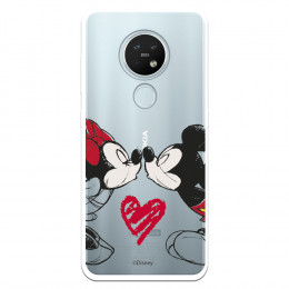 Funda para Nokia 7.2 Oficial de Disney Mickey y Minnie Beso - Clásicos Disney