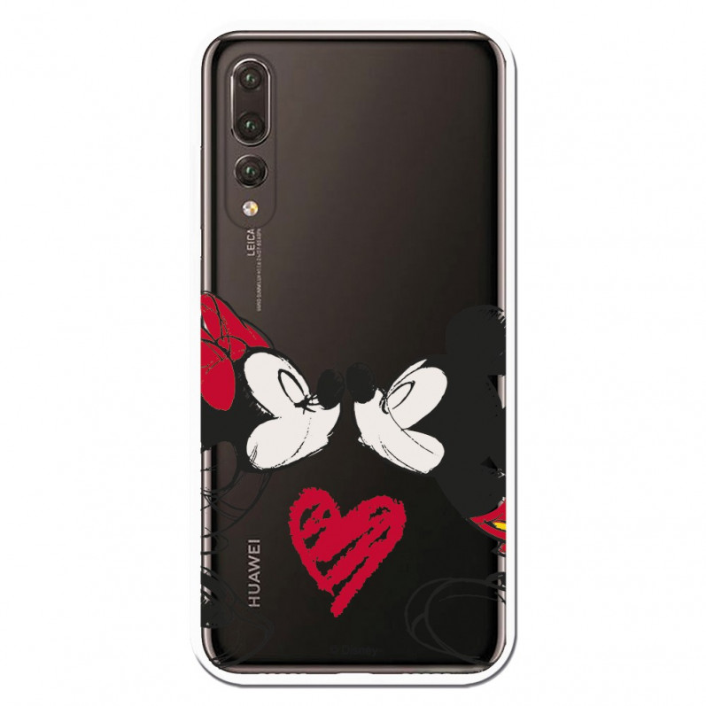 Carcasa Oficial Mikey Y Minnie Beso Clear para Huawei P20 Pro- La Casa de las Carcasas