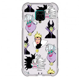 Funda Brillantina para Xiaomi Redmi Note 9 Pro Oficial de Disney Villanas Patrón - Villanas Disney