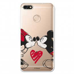 Carcasa Oficial Mikey Y Minnie Beso Clear para Huawei Y6 Pro 2017- La Casa de las Carcasas