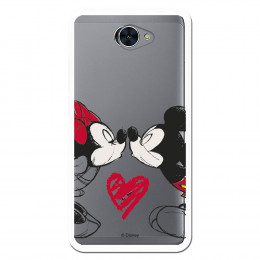 Carcasa Oficial Mikey Y Minnie Beso Clear para Huawei Y7- La Casa de las Carcasas