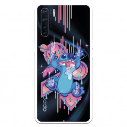 Funda para Oppo A91 Oficial de Disney Stitch Graffiti - Lilo & Stitch