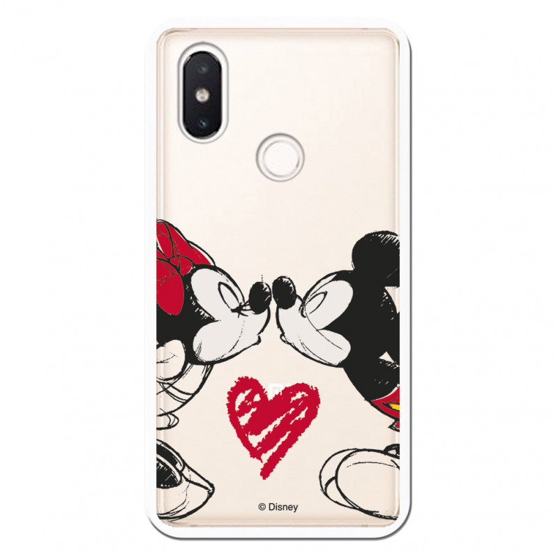 Carcasa Oficial Mikey Y Minnie Beso Clear para Xiaomi Mi 8 SE- La Casa de las Carcasas