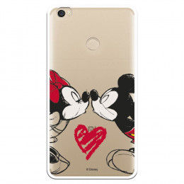 Carcasa Oficial Mikey Y Minnie Beso Clear para Xiaomi Mi Max- La Casa de las Carcasas