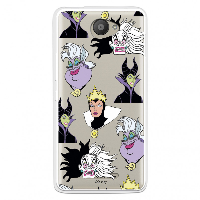 Funda para Bq Aquaris U Lite Oficial de Disney Villanas Patrón - Villanas Disney