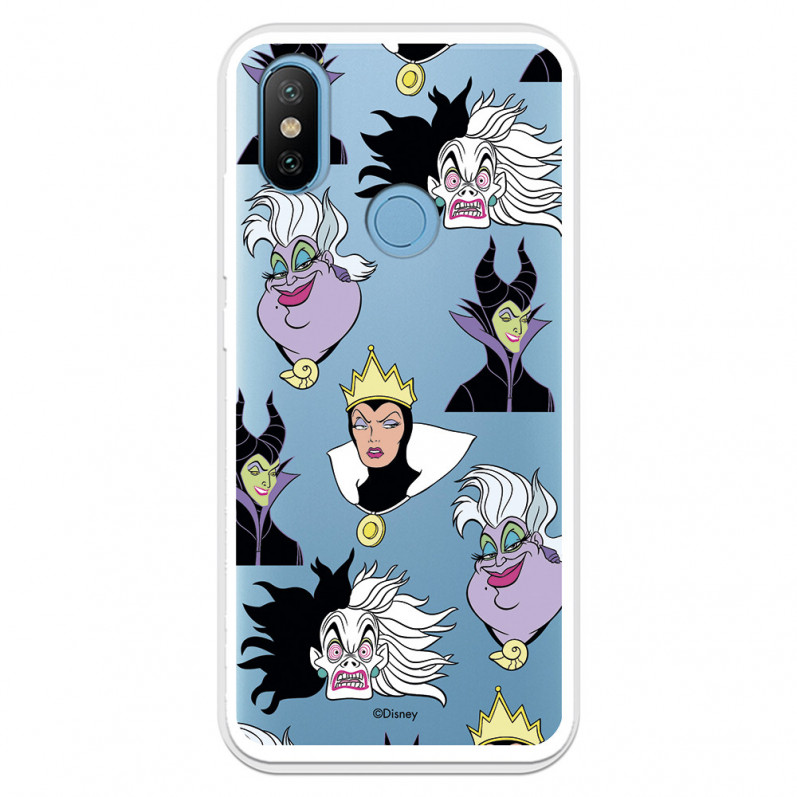 Funda para Xiaomi Mi 6x Oficial de Disney Villanas Patrón - Villanas Disney