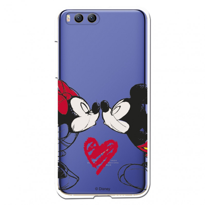 Carcasa Oficial Mikey Y Minnie Beso Clear para Xiaomi Mi 6- La Casa de las Carcasas