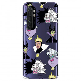 Funda para Xiaomi Mi Note 10 Lite Oficial de Disney Villanas Patrón - Villanas Disney