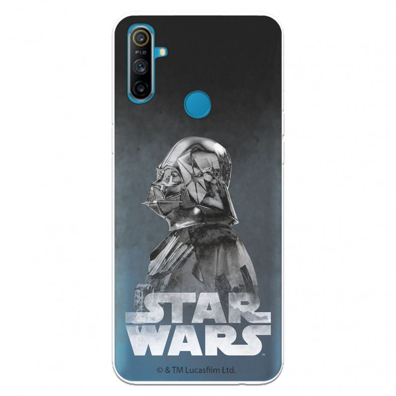 Funda para Realme C3 Oficial de Star Wars Darth Vader Fondo negro - Star Wars