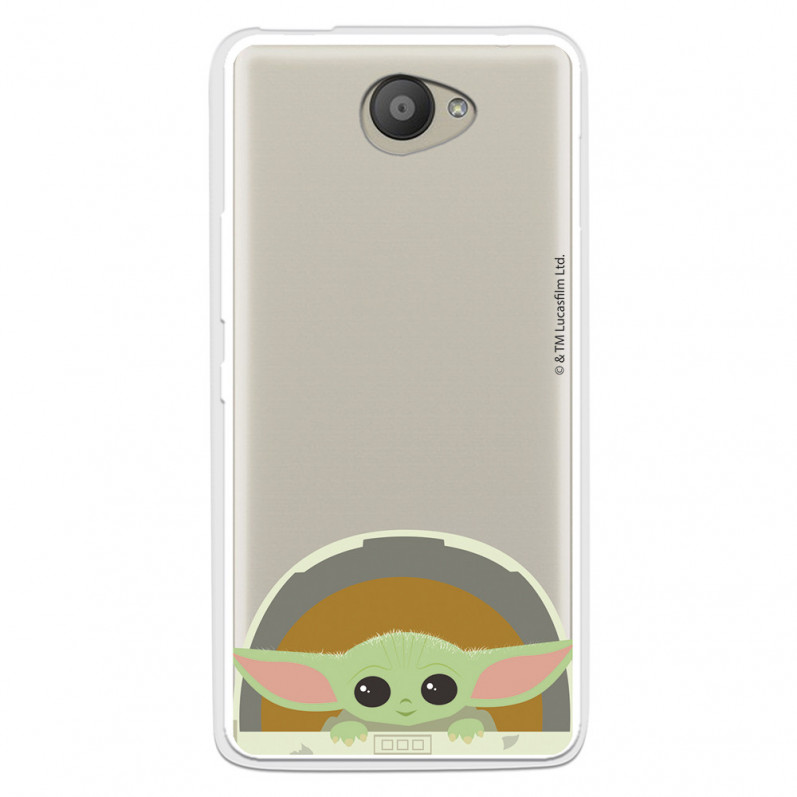 Funda para Bq Aquaris U Lite Oficial de Star Wars Baby Yoda Sonrisas - The Mandalorian