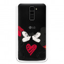 Carcasa Oficial Mikey Y Minnie Beso Clear para LG K10 4G- La Casa de las Carcasas