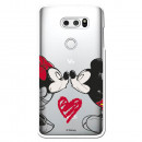 Carcasa Oficial Mikey Y Minnie Beso Clear para LG V30- La Casa de las Carcasas