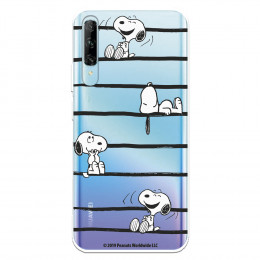 Funda para Huawei P Smart Pro Oficial de Peanuts Snoopy rayas - Snoopy