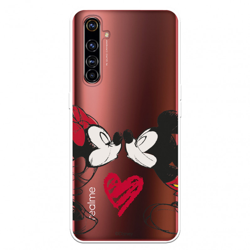 Funda para Realme X50 Pro Oficial de Disney Mickey y Minnie Beso - Clásicos Disney