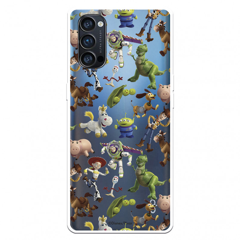 Funda para Oppo Reno 4 Pro Oficial de Disney Muñecos Toy Story Siluetas - Toy Story