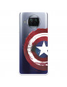 Funda para Xiaomi Mi 10T Lite Oficial de Marvel Capitán América Escudo Transparente - Marvel