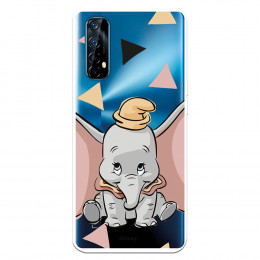 Funda para Realme 7 Oficial de Disney Dumbo Silueta Transparente - Dumbo