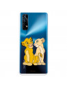 Funda para Realme 7 Oficial de Disney Simba y Nala Silueta - El Rey León