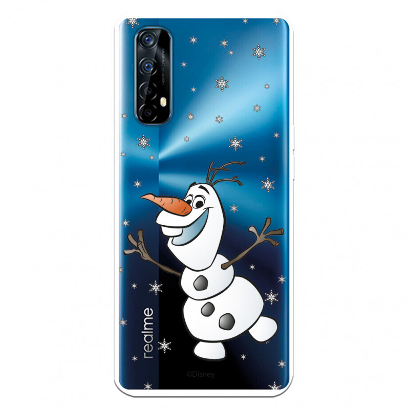 Funda para Realme 7 Oficial de Disney Olaf Transparente - Frozen