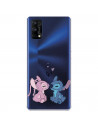 Funda para Realme 7 Pro Oficial de Disney Angel & Stitch Beso - Lilo & Stitch