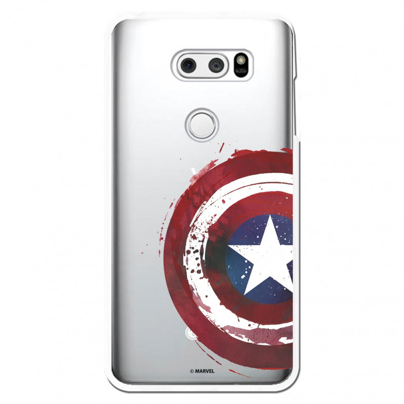 Carcasa Oficial Escudo Capitan America para LG V30- La Casa de las Carcasas