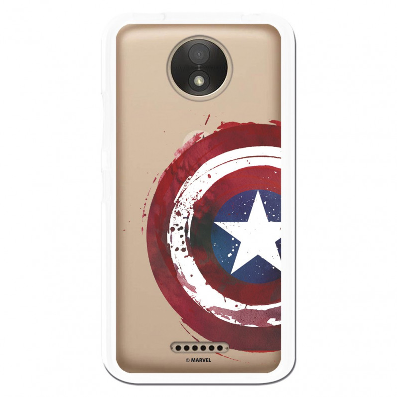 Carcasa Oficial Escudo Capitan America para Motorola Moto C Plus- La Casa de las Carcasas