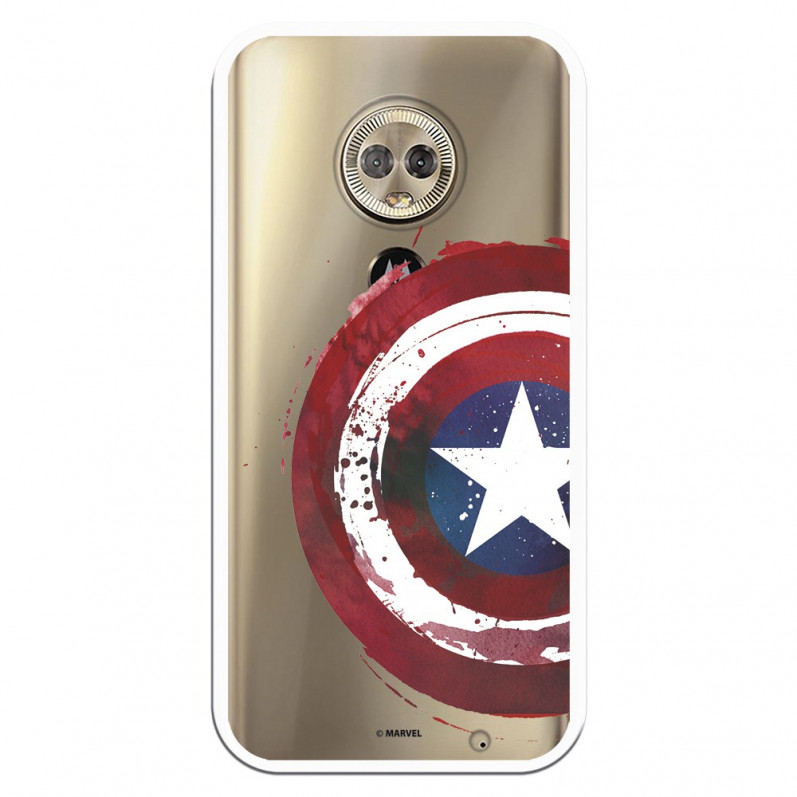 Carcasa Oficial Escudo Capitan America para Motorola Moto G6 Plus- La Casa de las Carcasas