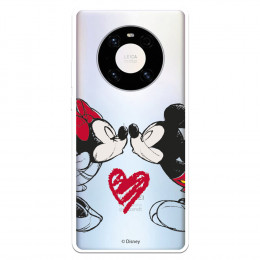 Funda para Huawei Mate 40 Pro Oficial de Disney Mickey y Minnie Beso - Clásicos Disney