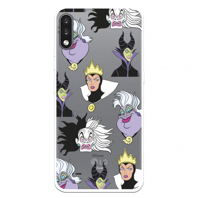 Funda para LG K22 Oficial de Disney Villanas Patrón - Villanas Disney