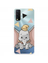 Funda para VIVO Y20S Oficial de Disney Dumbo Silueta Transparente - Dumbo