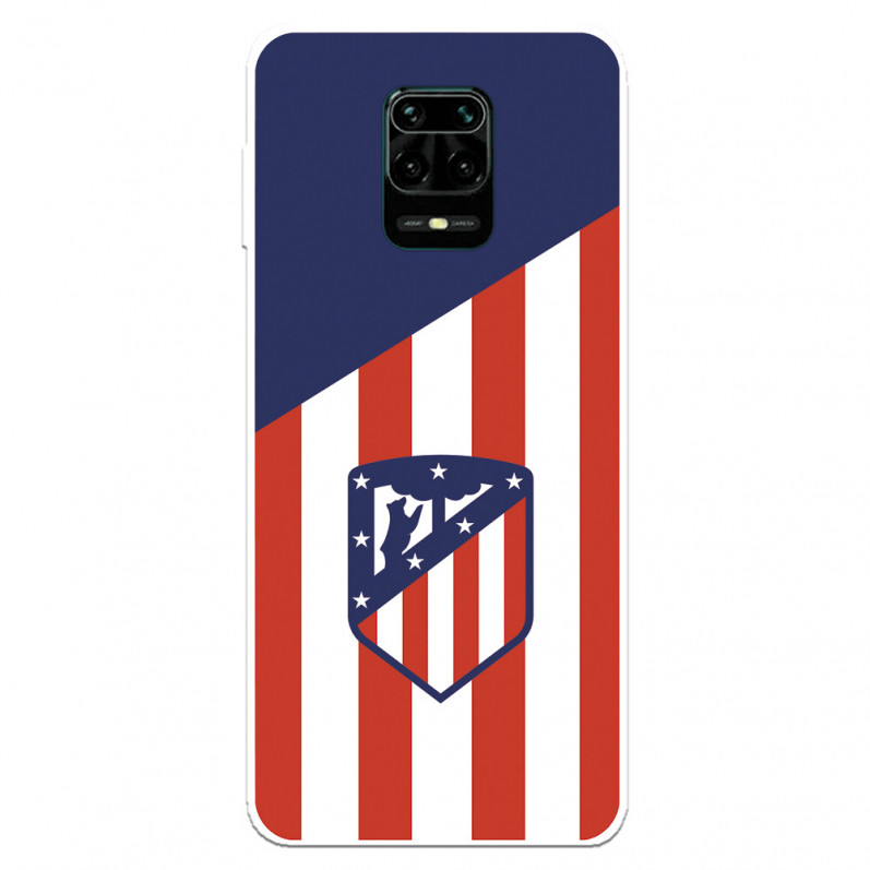 Coque pour Xiaomi Redmi Note 9 Pro de l'Atlético de Madrid Écusson Fond Atletico - Licence Officielle de l'Atlético de Madrid