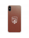 Coque pour iPhone X de l'Atlético de Madrid Écusson Argenté Fond - Licence Officielle de l'Atlético de Madrid