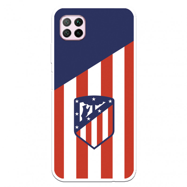 Coque pour Huawei P40 Lite de l'Atlético de Madrid Écusson Fond Atletico - Licence Officielle de l'Atlético de Madrid