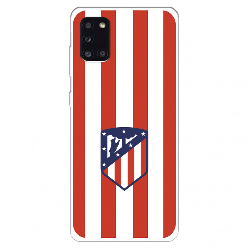 Coque pour Samsung Galaxy A31 de l'Atlético de Madrid Écusson Rouge et Blanc - Licence Officielle de l'Atlético de Madrid