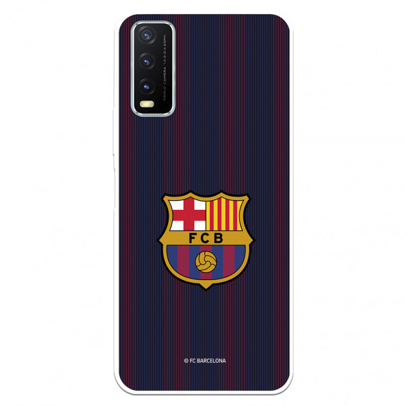 Coque pour VIVO Y20S du FC Barcelone Lignes Blaugrana - Licence Officielle du FC Barcelone