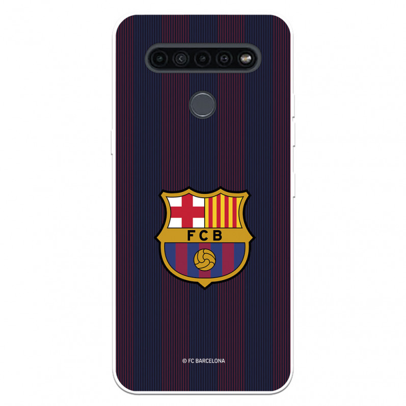 Coque pour LG K41S du FC Barcelone Lignes Blaugrana - Licence Officielle du FC Barcelone