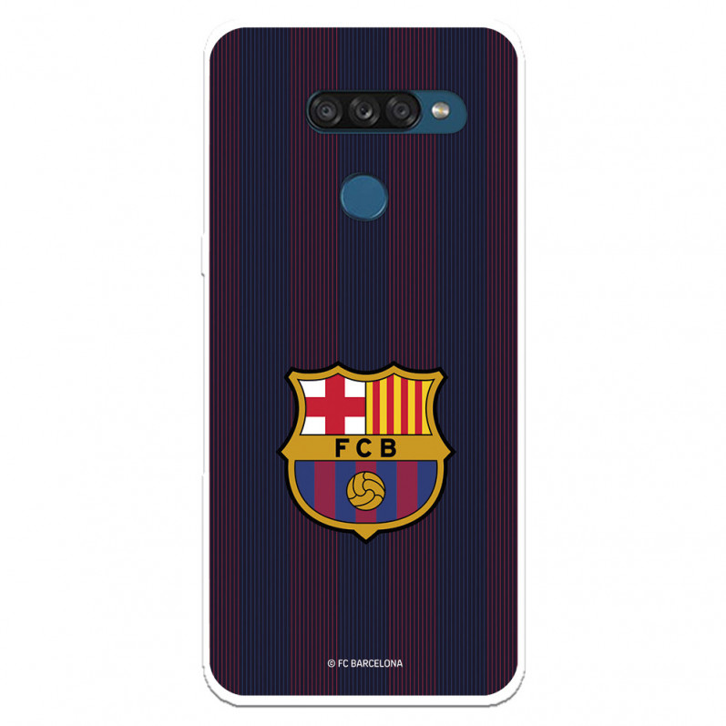 Coque pour LG K50S du FC Barcelone Lignes Blaugrana - Licence Officielle du FC Barcelone